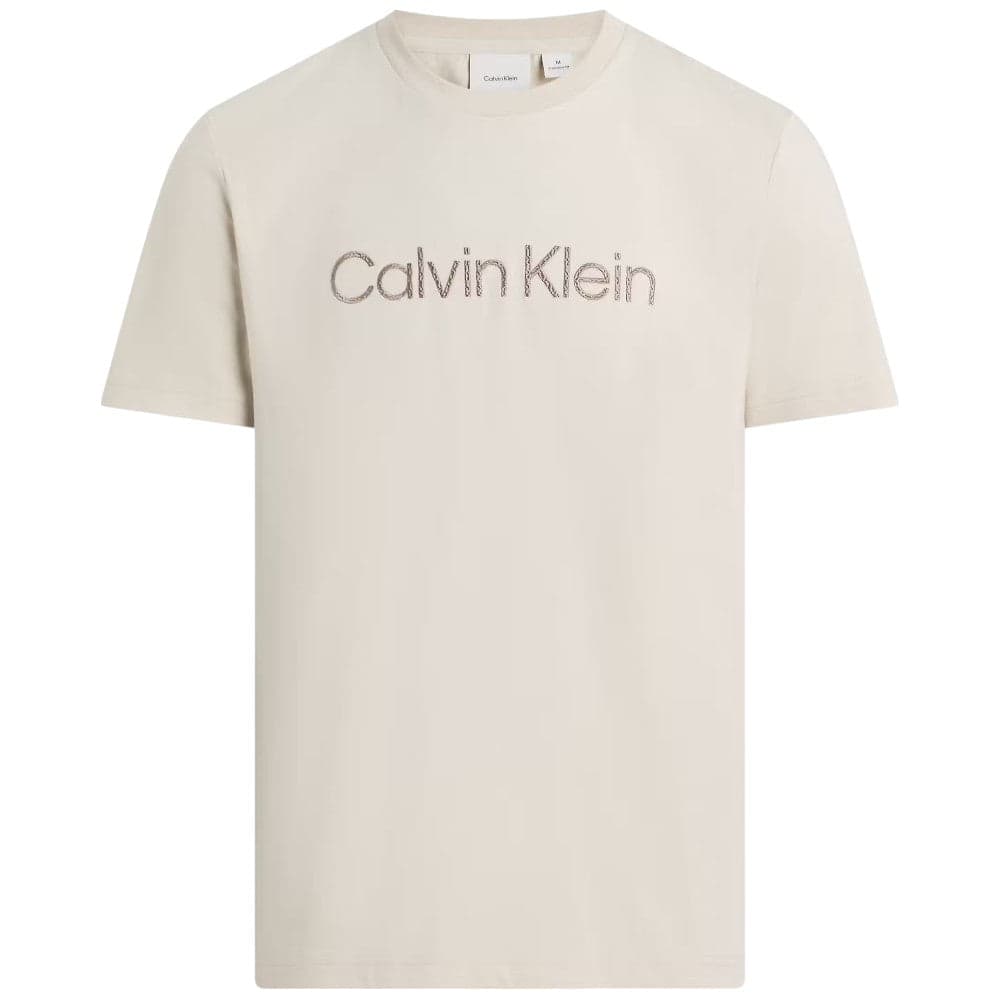 Calvin Klein t-shirt beige logo Calvin Klein texture K10K114169PDV