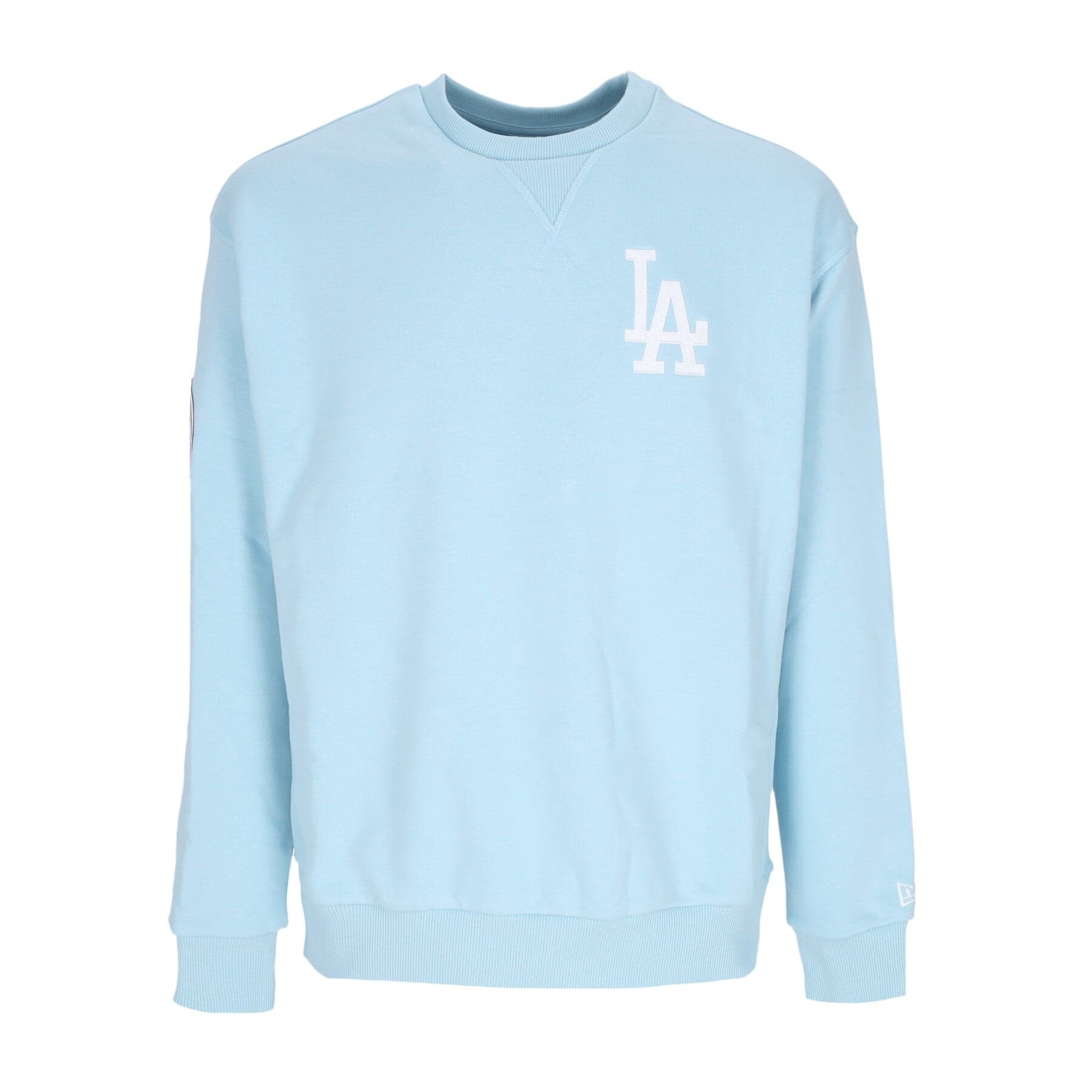NEW ERA Felpa Leggera Girocollo Uomo Mlb Heritage Crew Losdod Chrome Blue/white da uomo