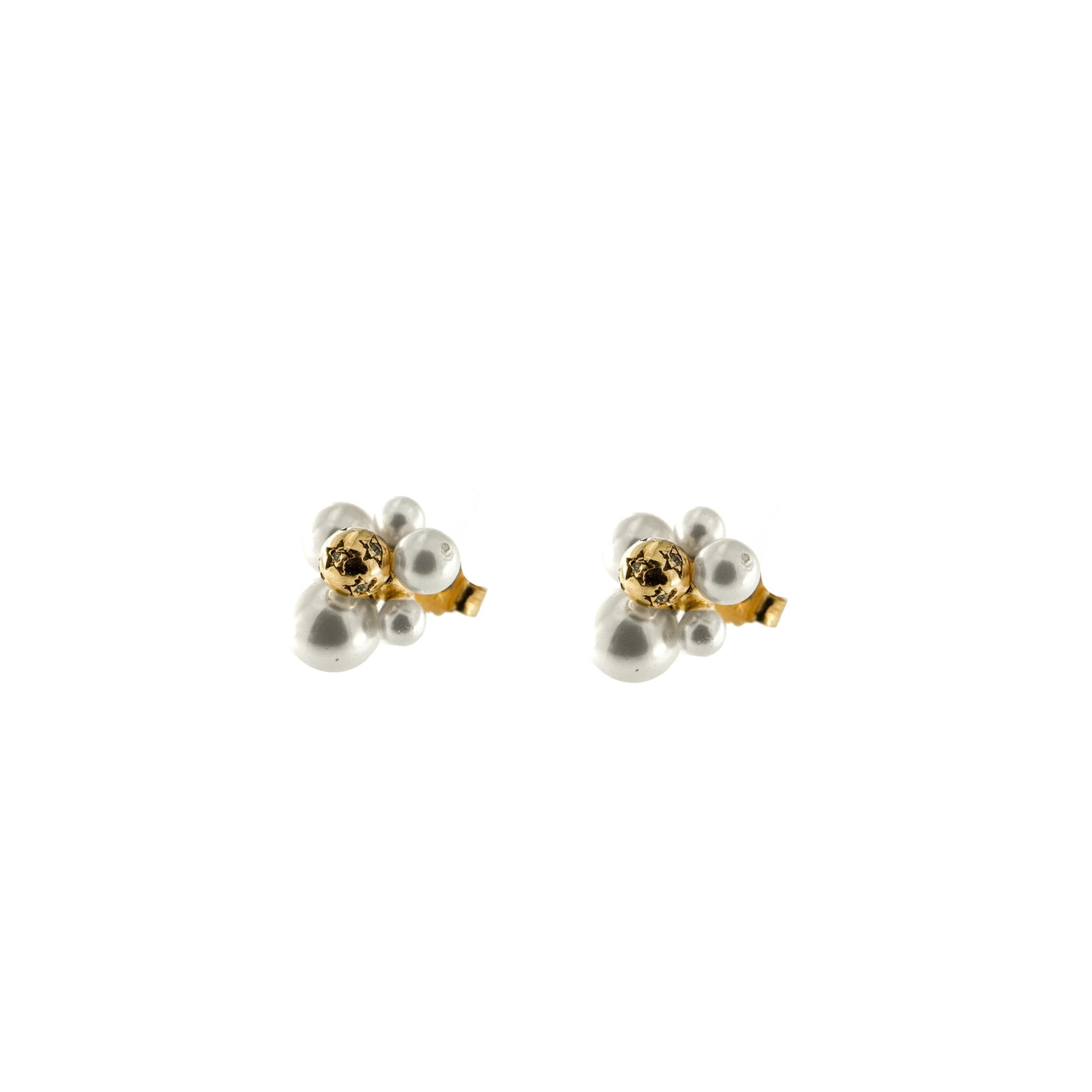 Rue des Mille - Orecchini perle lobo Starball white