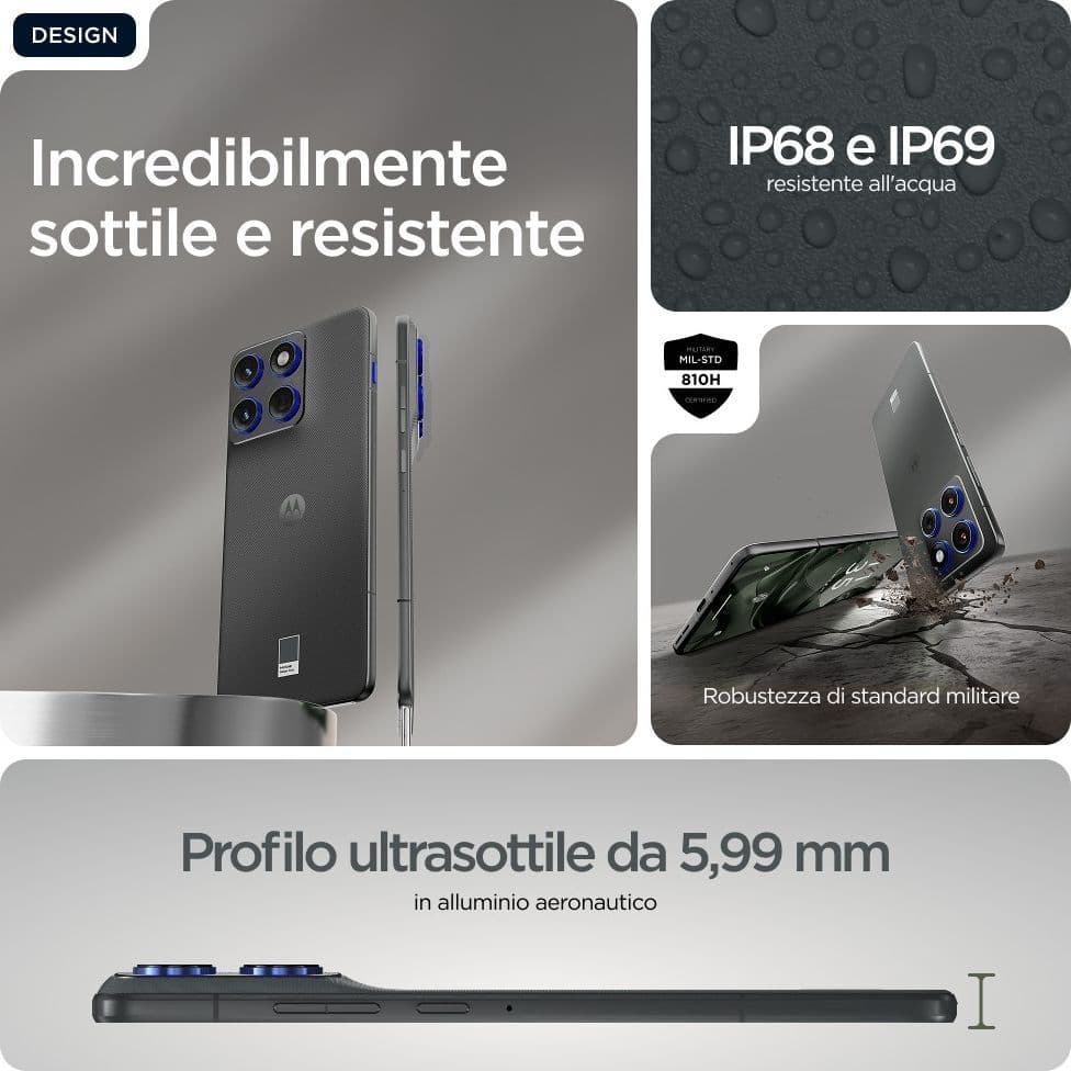 Motorola Edge 70 12+512GB 6.67" 5G Pantone Gadget Grey DS ITA in Cellulari e Smartphone Ecoprice.it - Avellino, commercioVirtuoso.it