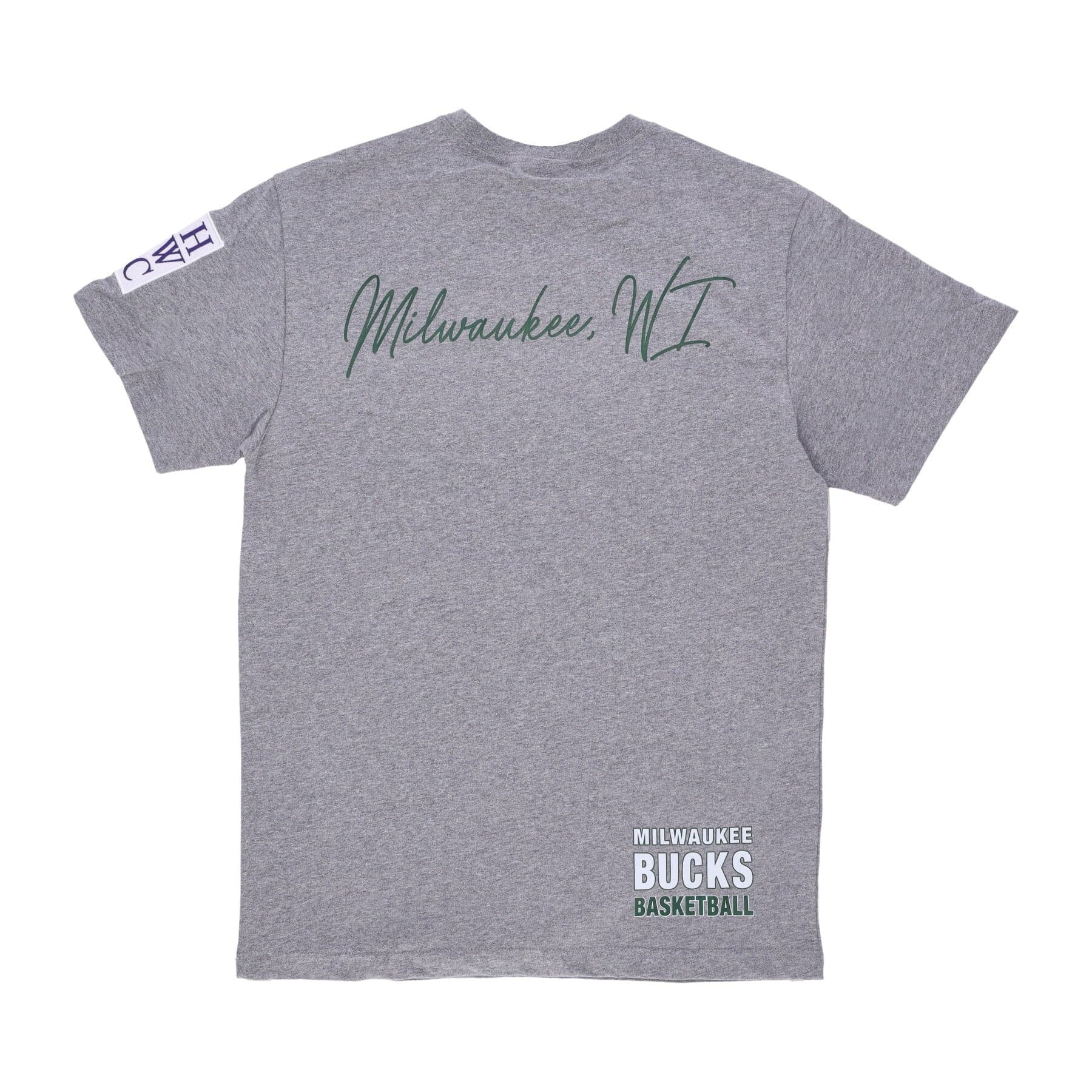MITCHELL &amp; NESS Maglietta Uomo Nba Hometown Tee Milbuc Grey Heather da uomo in T-Shirt Drestige - Casamassima, commercioVirtuoso.it