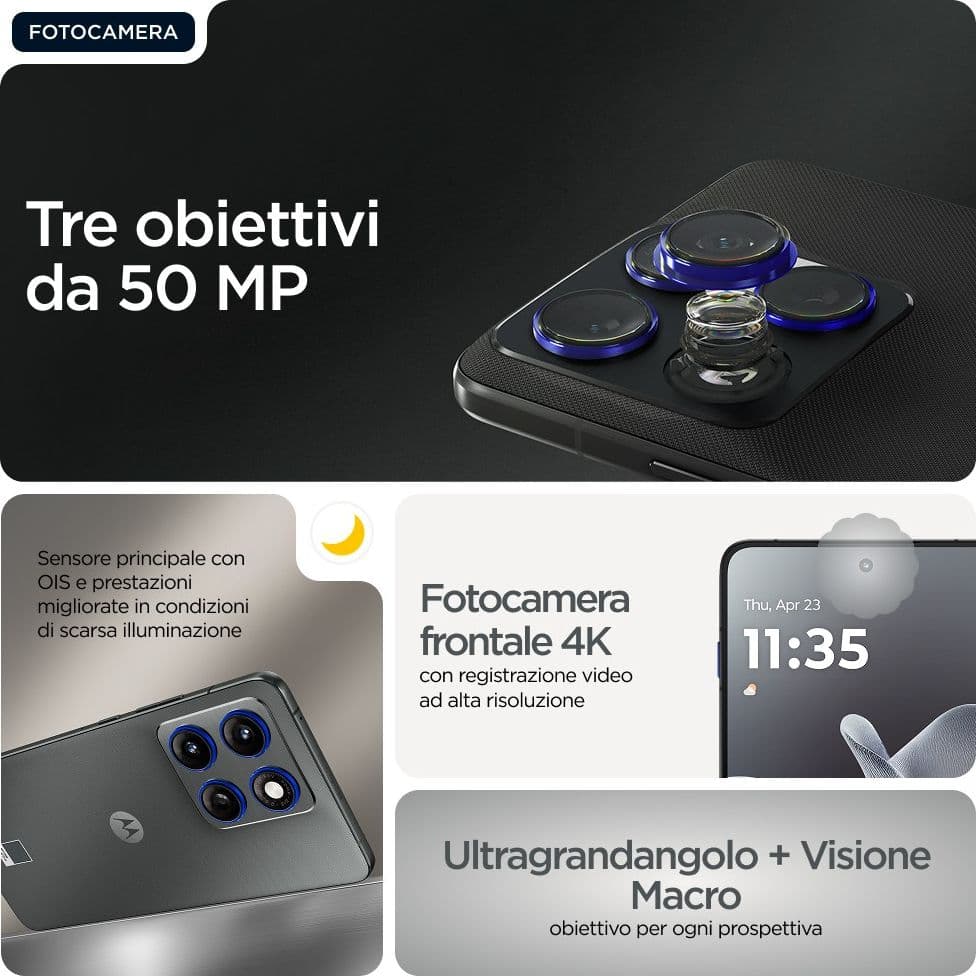 Motorola Edge 70 12+512GB 6.67" 5G Pantone Gadget Grey DS ITA in Cellulari e Smartphone Ecoprice.it - Avellino, commercioVirtuoso.it