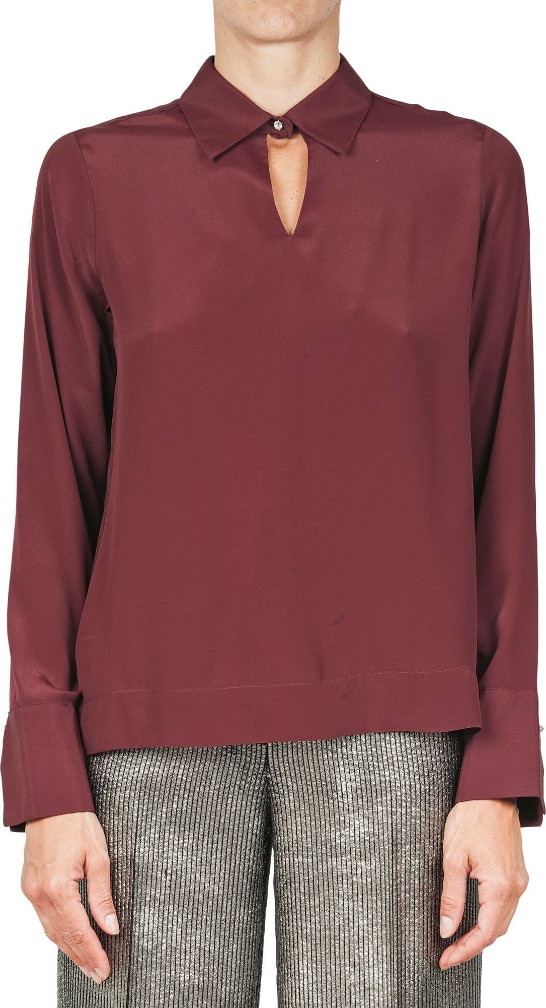 OTTOD'AME Ottod'ame - Blusa - 461134 - Bordeaux da donna in Bluse e camicie Drestige - Casamassima, commercioVirtuoso.it