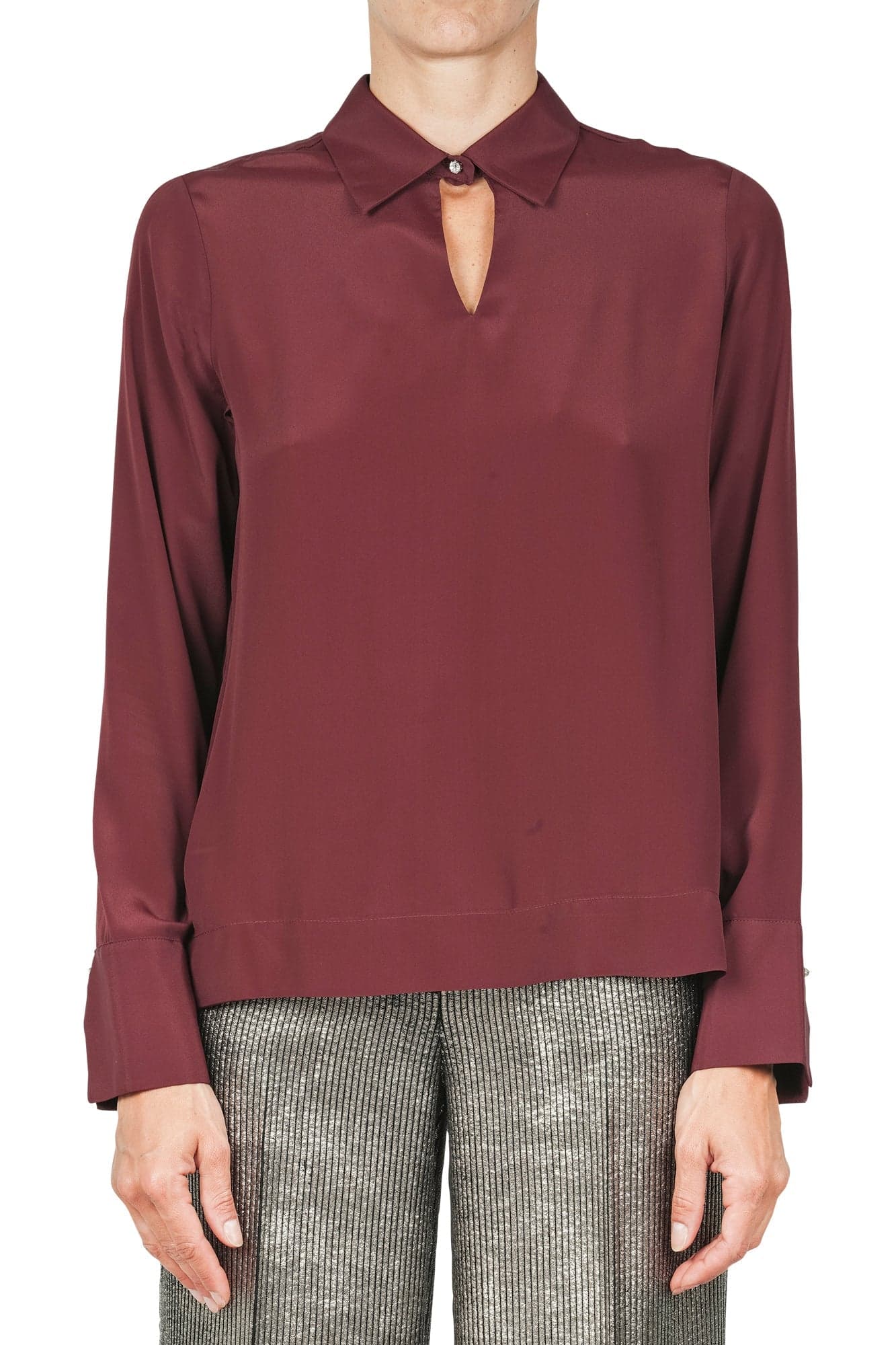 OTTOD'AME Ottod'ame - Blusa - 461134 - Bordeaux da donna in Bluse e camicie Drestige - Casamassima, commercioVirtuoso.it