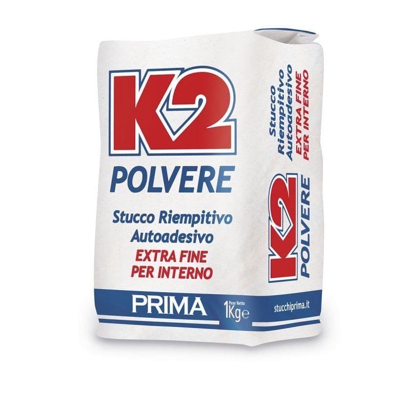 K2 1kg stucco in polvere bianco per interno
