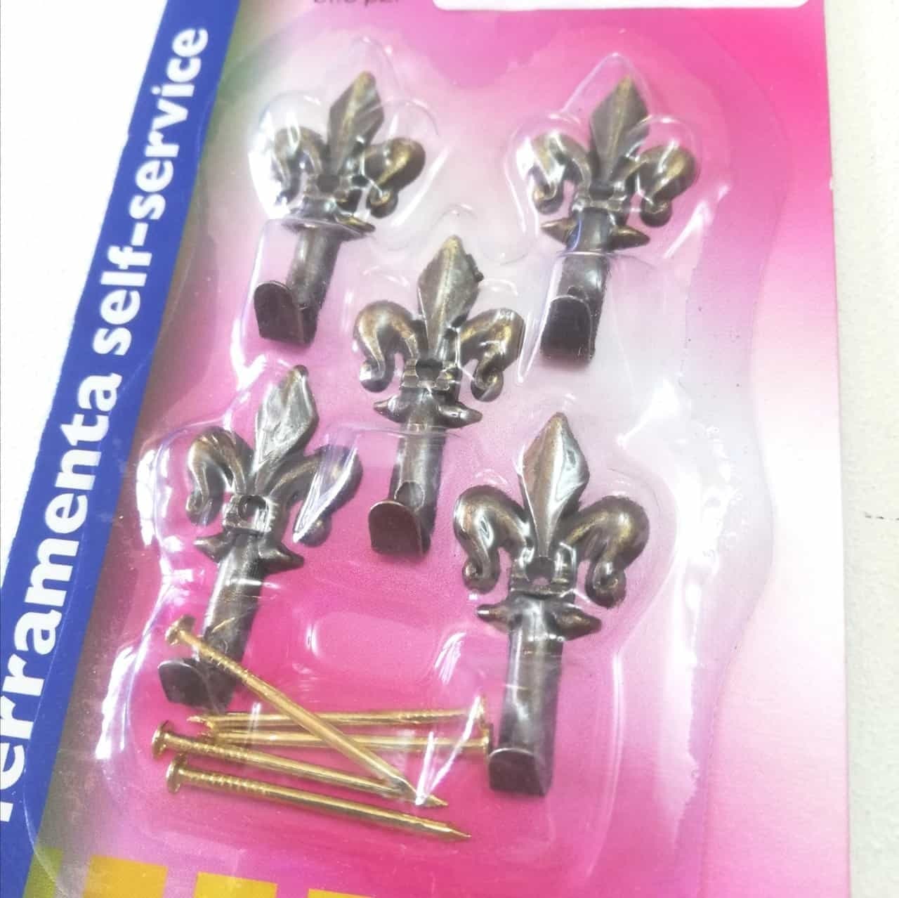 Appendi quadri a forma di giglio - colore bronzato in Ganci appendi quadri Aloiserw.com - Altomonte, commercioVirtuoso.it