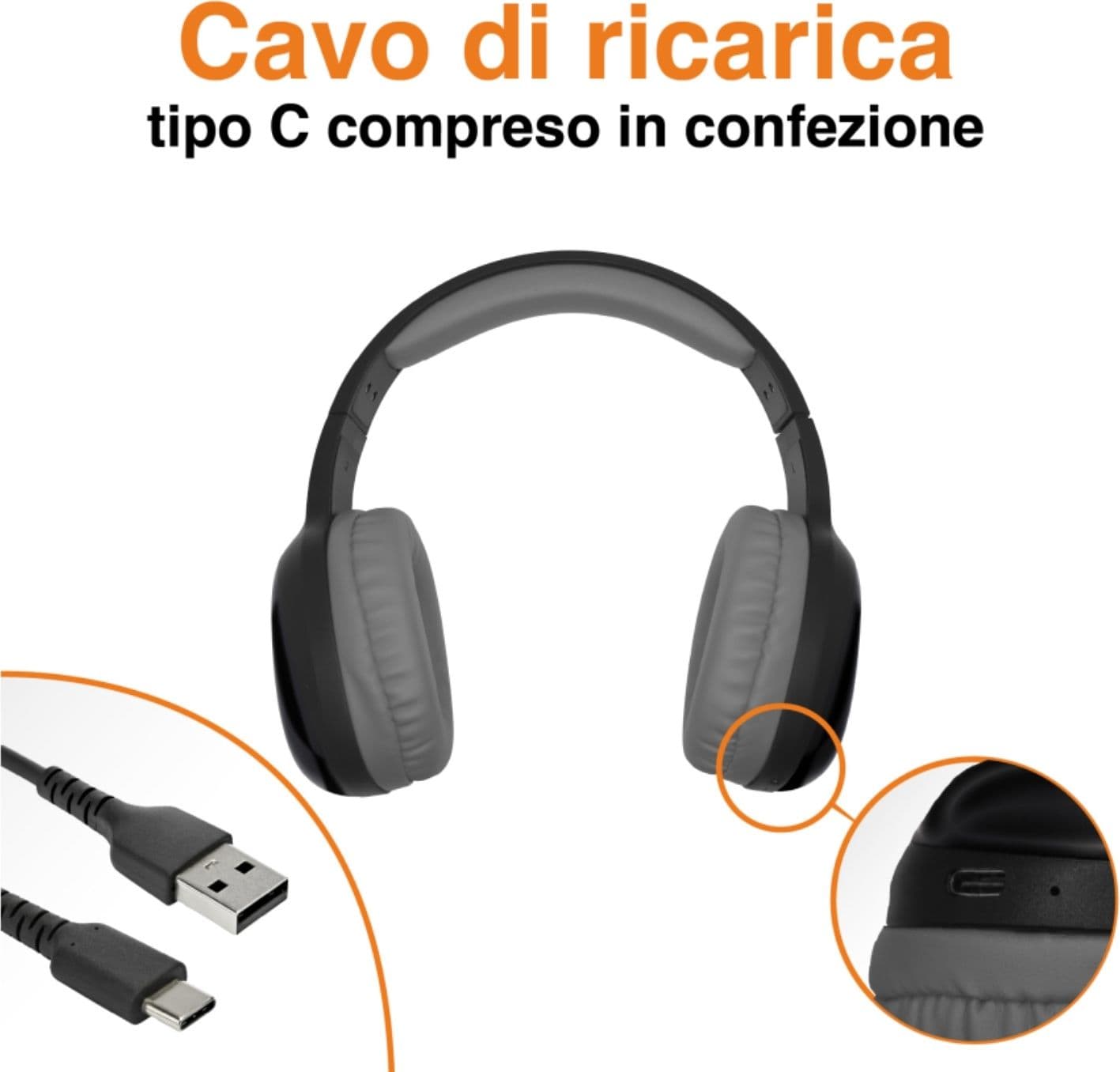 Techmade Cuffie TM-ZEB04 Bluetooth Black in Cuffie Over-Ear Ecoprice.it - Avellino, commercioVirtuoso.it