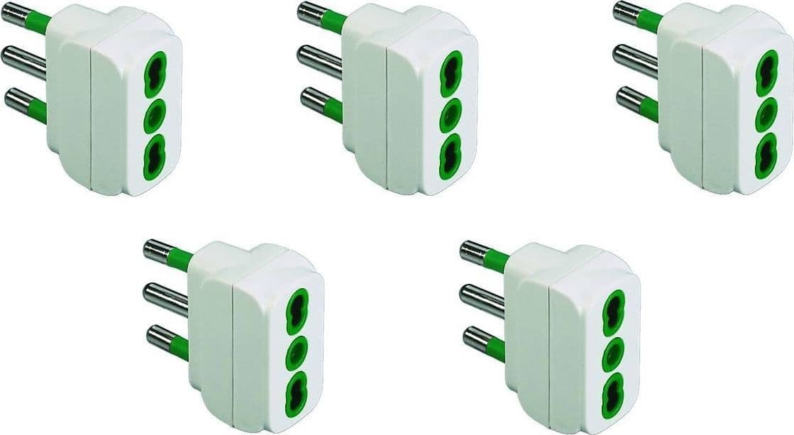 ADATTATORE 2 POLI + TERRA BIANCO - spina 16A - PZ 5 -- FERR 272872 in prodotto EuroStore07 - Alatri, commercioVirtuoso.it