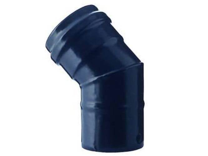 GOMITO STUFA PELLET A 45° NERO OPACO PESANTE MM.1,2 ø cm.10 - FER 244626 in prodotto EuroStore07 - Alatri, commercioVirtuoso.it
