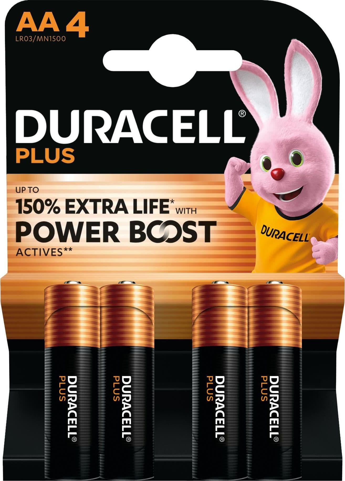 BATTERIA STILO PLUS AA ALCALINA 4PZ DURACELL MN1500 - 2