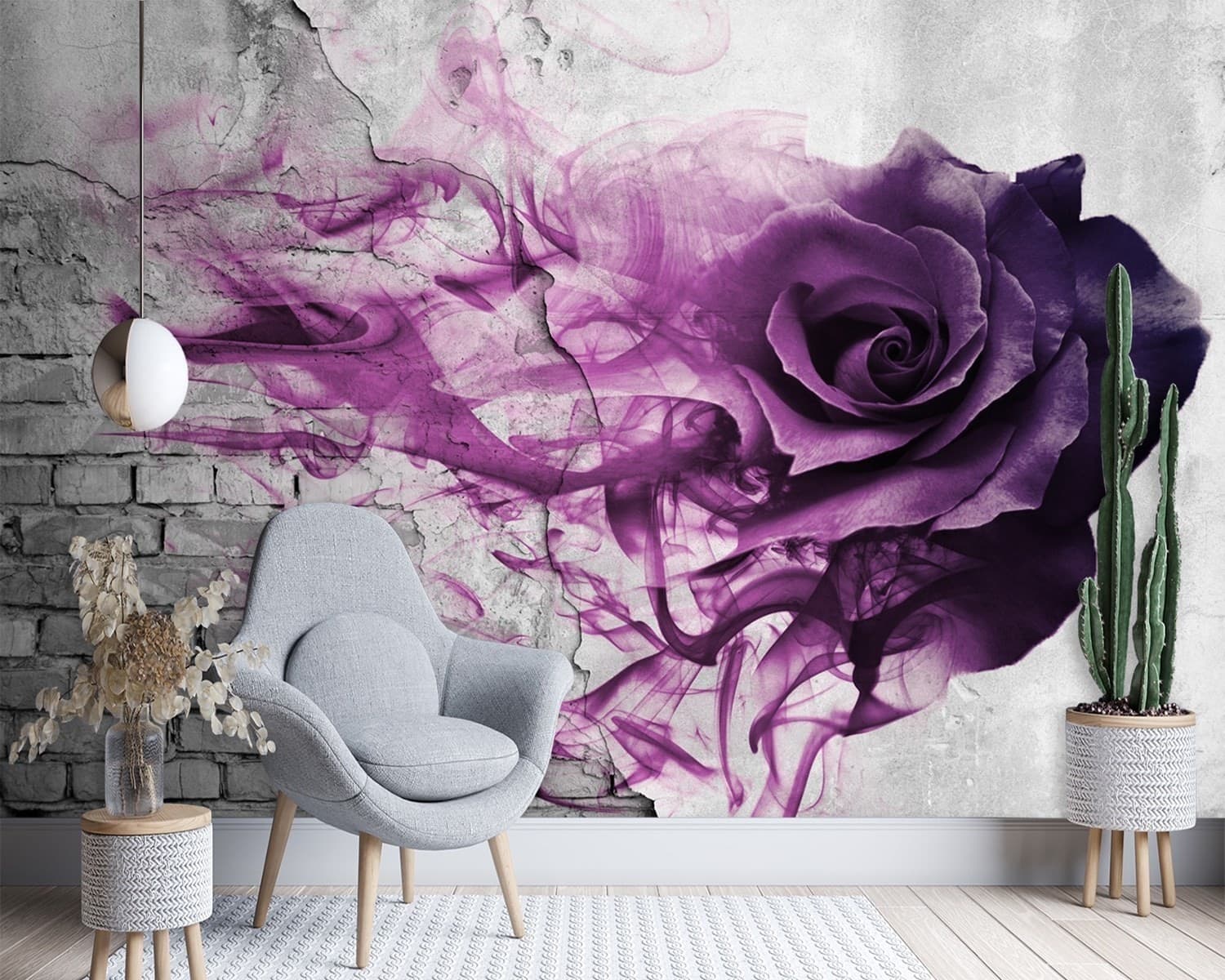 Carta Da Parati, Rosa viola effetto mattone 3D in Carta da parati Collezione Casa - Trebisacce, commercioVirtuoso.it