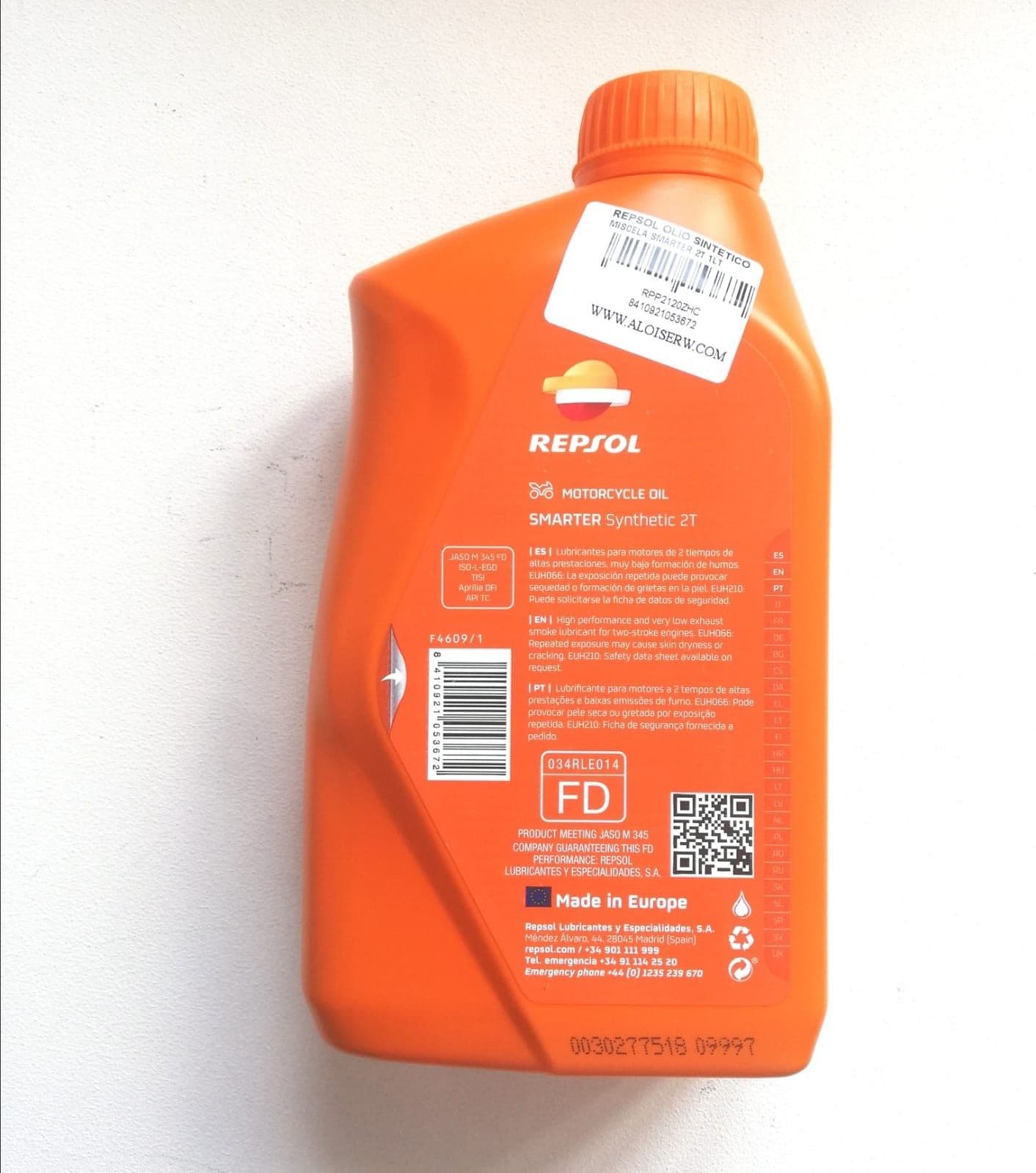 Repsol Smarter 2T 1lt olio miscela semi-sintetico per motori 2 tempi in Oli motore per moto Aloiserw.com - Altomonte, commercioVirtuoso.it