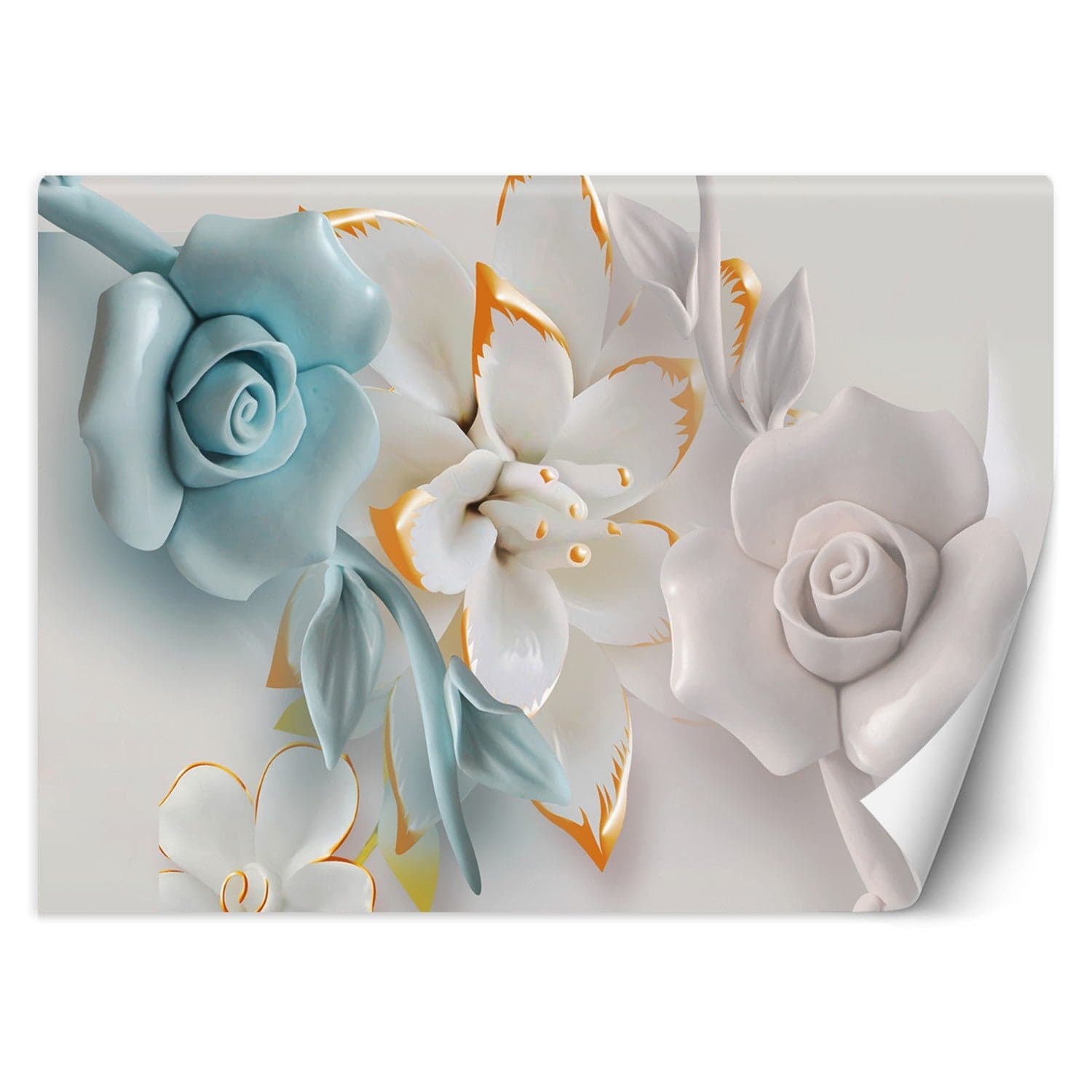 Carta Da Parati, Fiori astratti 3d in Carta da parati Collezione Casa - Trebisacce, commercioVirtuoso.it