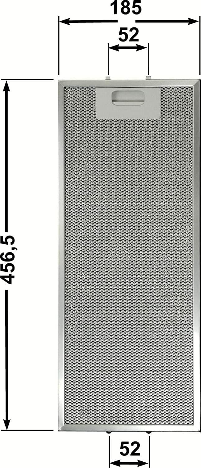 FILTRO CAPPA ELICA GRI0025433A IN ALLUMINIO mm185x456,5x9 F 245 in prodotto EuroStore07 - Alatri, commercioVirtuoso.it