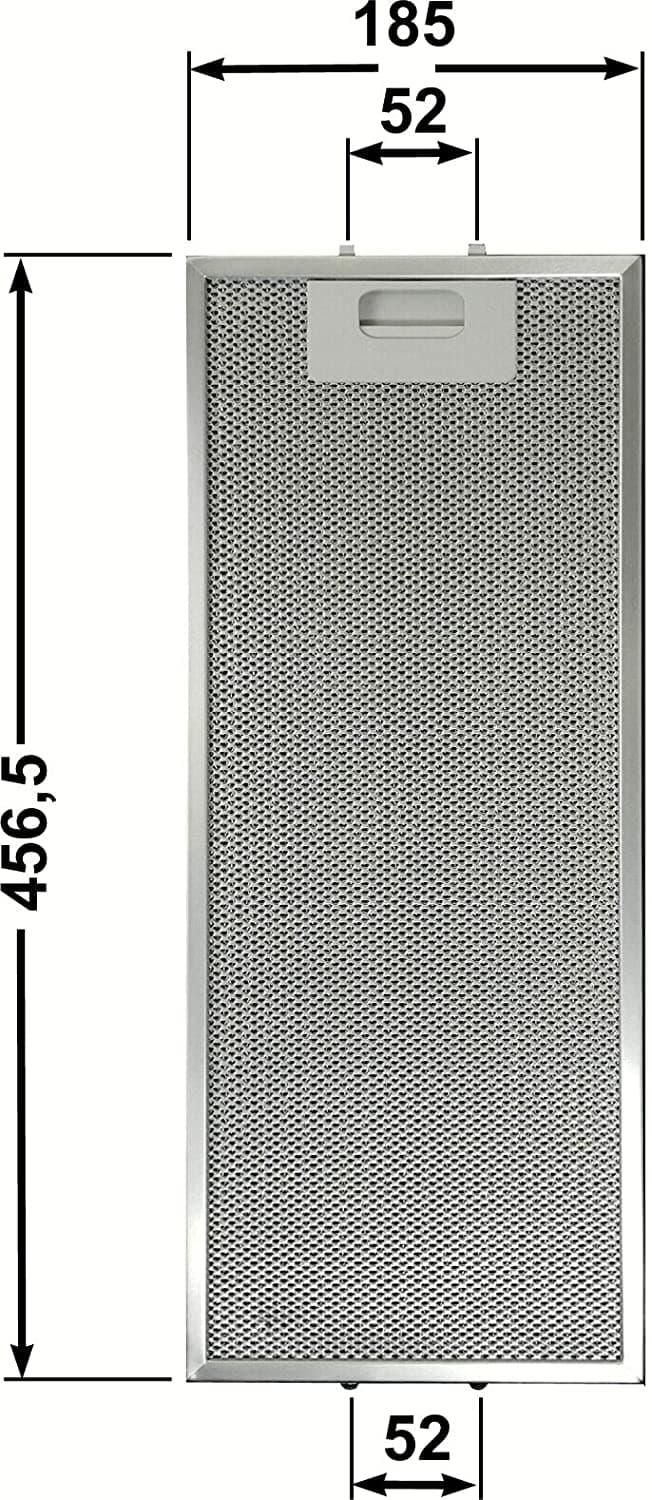 FILTRO CAPPA ELICA GRI0025433A IN ALLUMINIO mm185x456,5x9 F 245 in prodotto EuroStore07 - Alatri, commercioVirtuoso.it