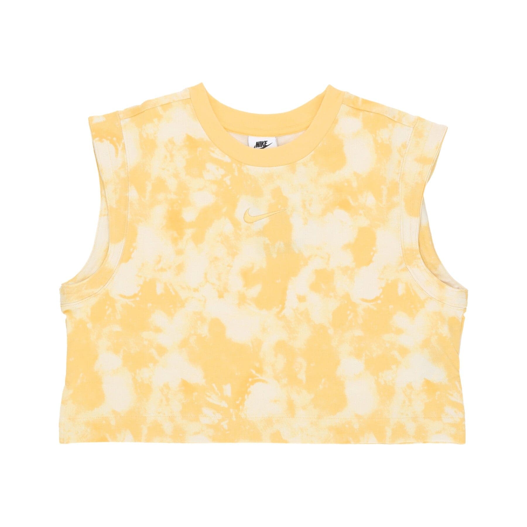 Nike Canotta Corta Donna Sportswear Wave Dye Cropped Tee Topaz Gold/topaz Gold da donna