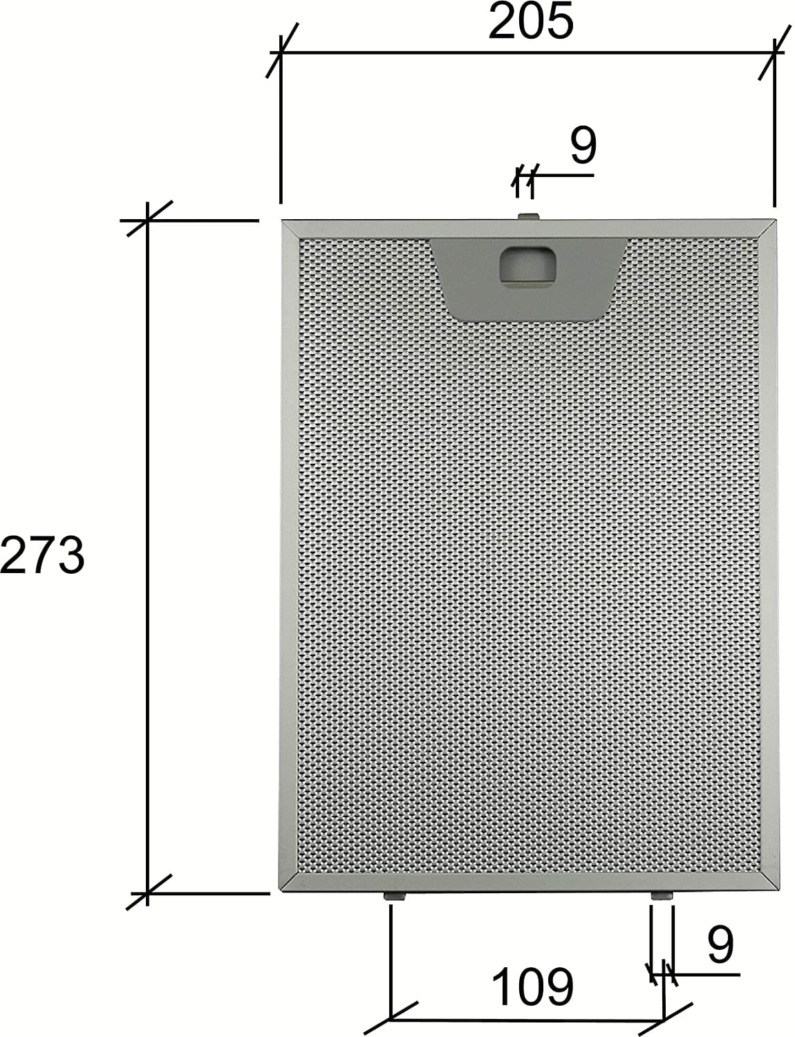 FILTRO CAPPA FABER FRANKE ROBLIN mm.205x273x8 IN ALLUMINIO F 253 in prodotto EuroStore07 - Alatri, commercioVirtuoso.it