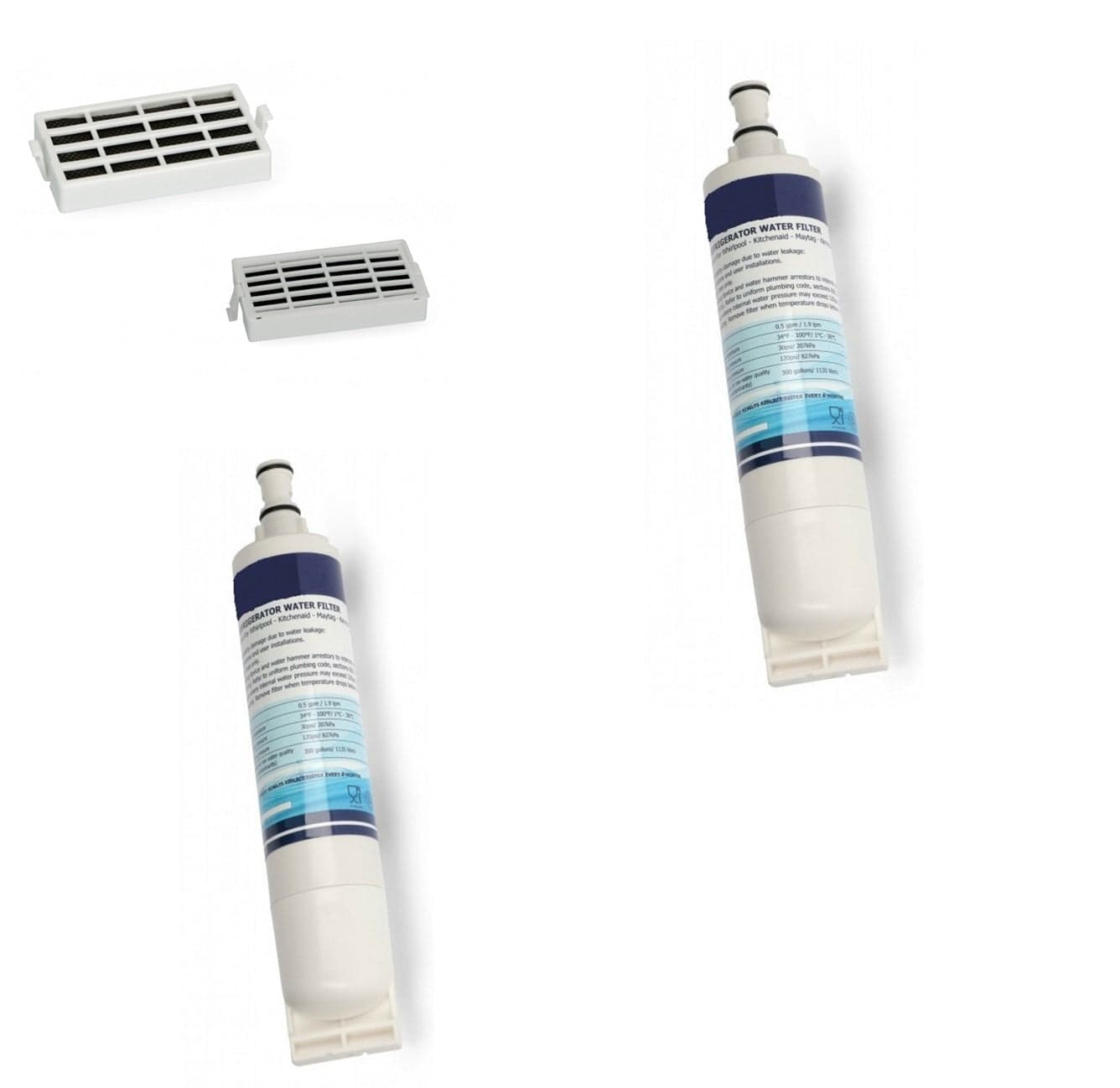 Whirlpool 2 FILTRI ACQUA FRIGO SIDE BY SIDE + 2 filtri ANTIBATTERICI FF1+ FF8 in prodotto EuroStore07 - Alatri, commercioVirtuoso.it
