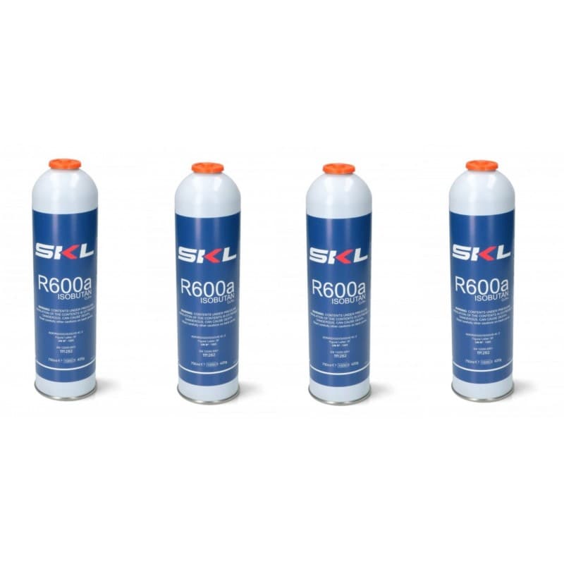 BOMBOLA GAS R 600 REFRIGERANTE FRIGORIFEO E FREEZER R600 - R600A 420 GR 4 PZ in prodotto EuroStore07 - Alatri, commercioVirtuoso.it