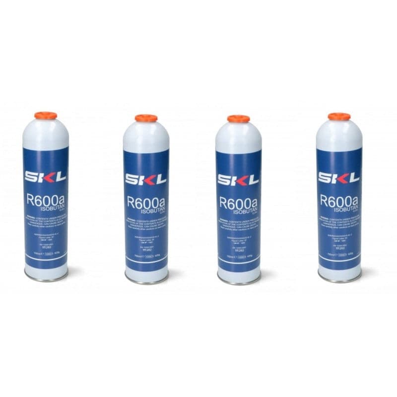 BOMBOLA GAS R 600 REFRIGERANTE FRIGORIFEO E FREEZER R600 - R600A 420 GR 4 PZ in prodotto EuroStore07 - Alatri, commercioVirtuoso.it