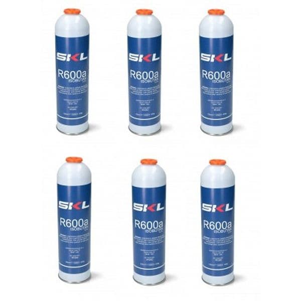 6 PZ BOMBOLA GAS REFRIGERANTE FRIGO E FREEZER R600 - R600A 420 gr in prodotto EuroStore07 - Alatri, commercioVirtuoso.it