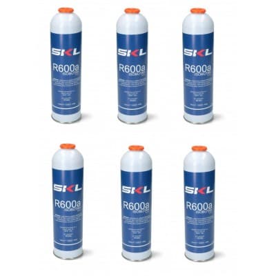 6 PZ BOMBOLA GAS REFRIGERANTE FRIGO E FREEZER R600 - R600A 420 gr in prodotto EuroStore07 - Alatri, commercioVirtuoso.it