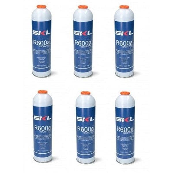 6 PZ BOMBOLA GAS REFRIGERANTE FRIGO E FREEZER R600 - R600A 420 gr in prodotto EuroStore07 - Alatri, commercioVirtuoso.it