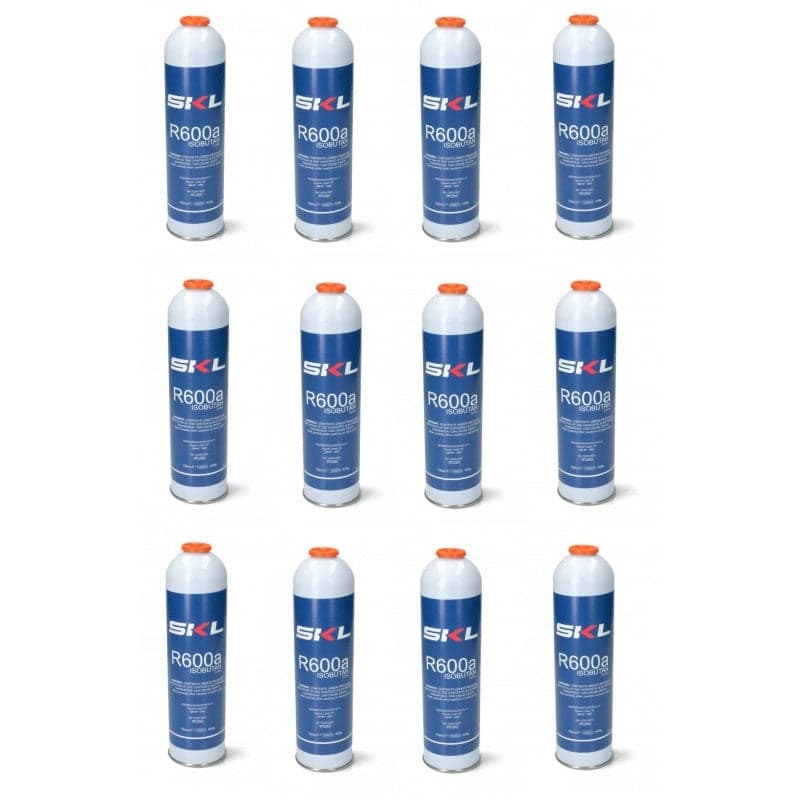 12 PZ BOMBOLA GAS REFRIGERANTE FRIGO E FREEZER R600 - R600A 420 GR OM REF000UN in prodotto EuroStore07 - Alatri, commercioVirtuoso.it