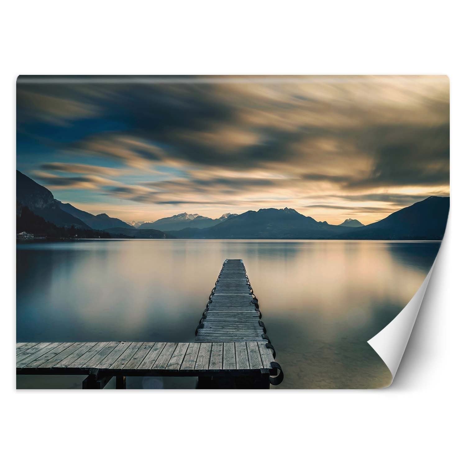 Carta Da Parati, Ponte di legno con vista sul lago in Carta da parati Collezione Casa - Trebisacce, commercioVirtuoso.it