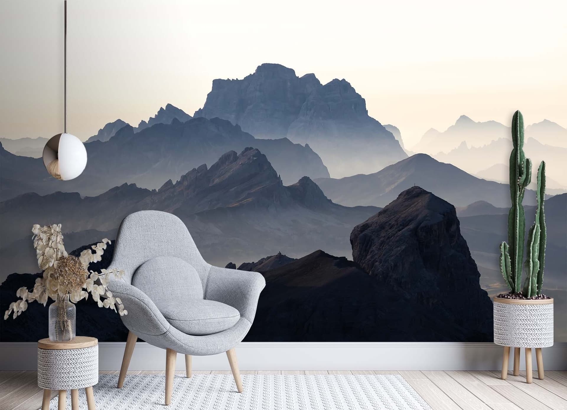Carta Da Parati, Montagne nella nebbia in Carta da parati Collezione Casa - Trebisacce, commercioVirtuoso.it