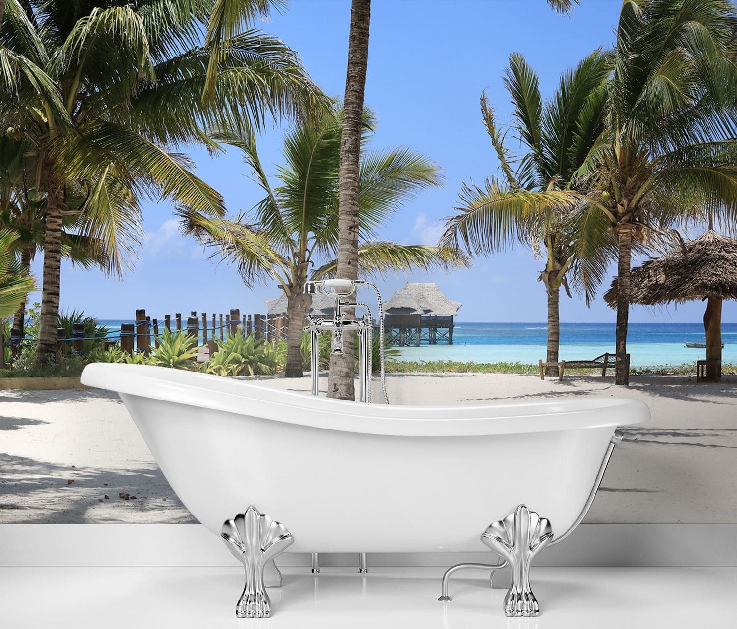 Carta Da Parati, Maldive Spiaggia Paradiso delle Palme in Carta da parati Collezione Casa - Trebisacce, commercioVirtuoso.it