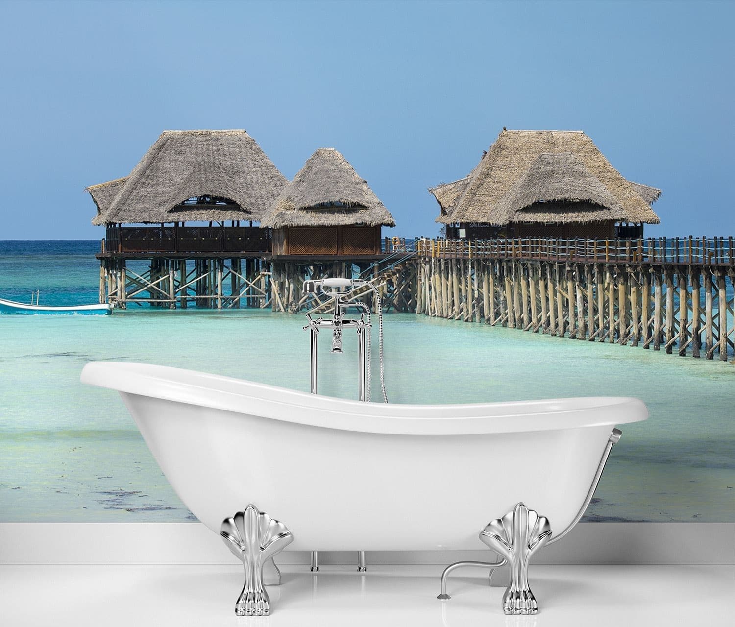 Carta Da Parati, Maldive Capanne tropicali sull'acqua in Carta da parati Collezione Casa - Trebisacce, commercioVirtuoso.it