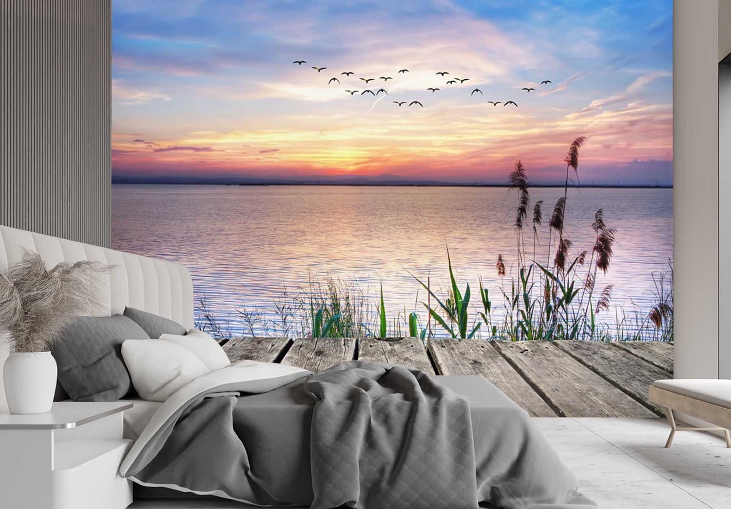 Carta Da Parati, Tramonto sul lago in Carta da parati Collezione Casa - Trebisacce, commercioVirtuoso.it
