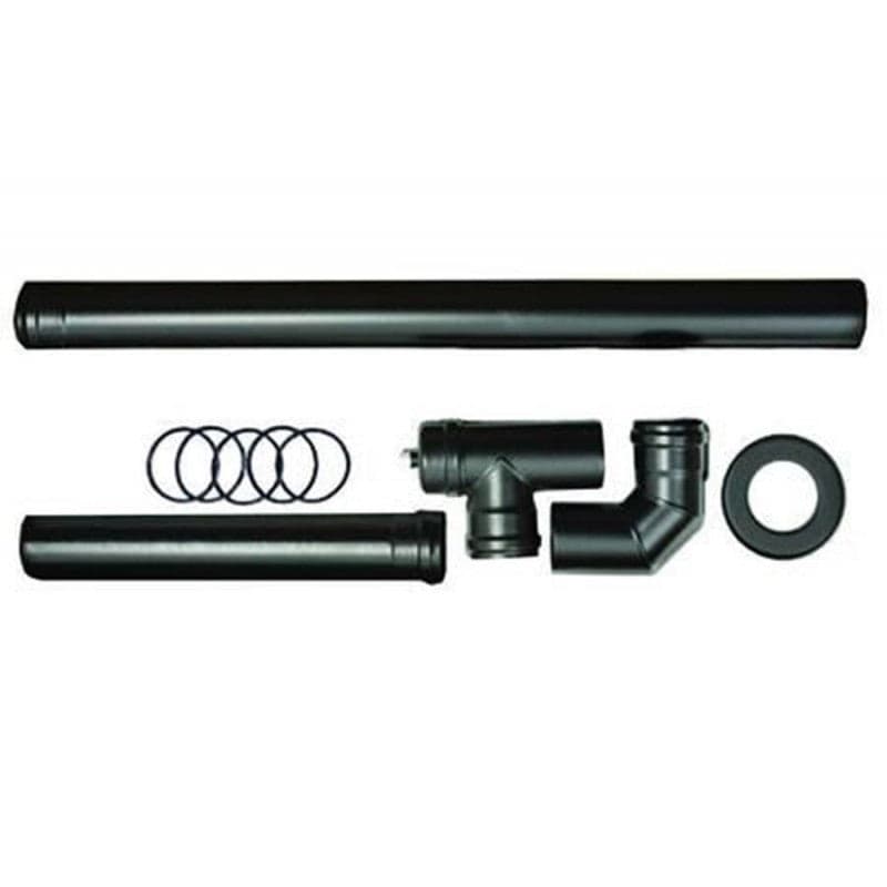 KIT TUBI DIAM 8 CM PER STUFE A PELLET NERO OPACO PESANTE MM.1,2 FER 291699 in prodotto EuroStore07 - Alatri, commercioVirtuoso.it