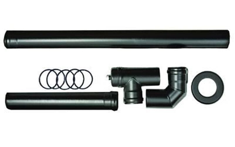 KIT TUBI DIAM 8 CM PER STUFE A PELLET NERO OPACO PESANTE MM.1,2 FER 291699 in prodotto EuroStore07 - Alatri, commercioVirtuoso.it