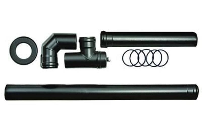 KIT TUBI DIAM 8 CM PER STUFE A PELLET NERO OPACO PESANTE MM.1,2 FER 291699 in prodotto EuroStore07 - Alatri, commercioVirtuoso.it