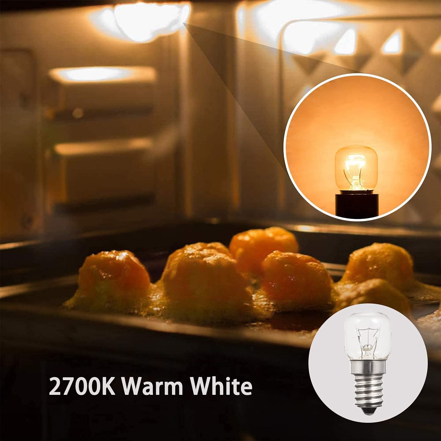 LAMPADINA PER FORNO E 14 - 25 W 300 ° LAMPADA UNIVERSALE - PZ 4 - TF 74 in prodotto EuroStore07 - Alatri, commercioVirtuoso.it