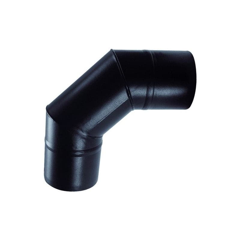 GOMITO STUFE A PELLET A 90° NERO OPACO PESANTE MM.1,2 - ø cm.12 FER 244619 in prodotto EuroStore07 - Alatri, commercioVirtuoso.it