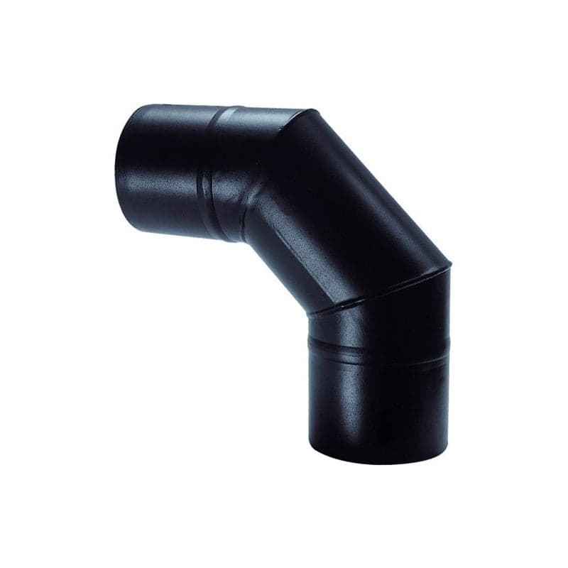 GOMITO STUFE A PELLET A 90° NERO OPACO PESANTE MM.1,2 - ø cm.12 FER 244619 in prodotto EuroStore07 - Alatri, commercioVirtuoso.it