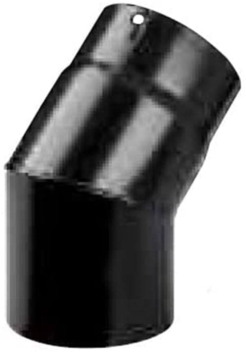 GOMITO STUFA LEGNA DIAM 16 A 45° NERO OPACO PESANTE MM.1,2 -- FER 270861 in prodotto EuroStore07 - Alatri, commercioVirtuoso.it