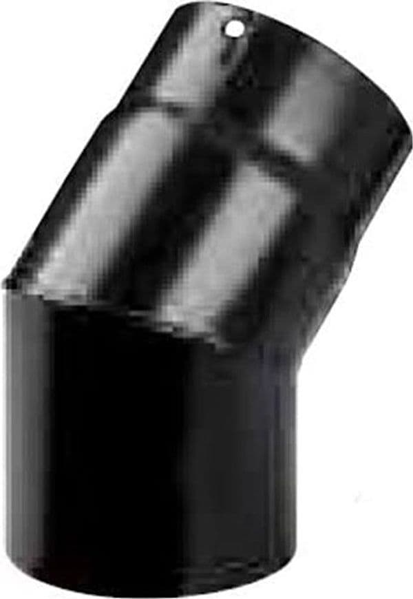 GOMITO STUFA LEGNA A 45° NERO OPACO PESANTE MM.1,2 - ø cm.12 FERR 93163 in prodotto EuroStore07 - Alatri, commercioVirtuoso.it