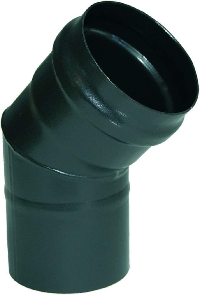 GOMITO STUFA PELLET A 45° NERO OPACO PESANTE MM.1,2 - FER 96560 in prodotto EuroStore07 - Alatri, commercioVirtuoso.it