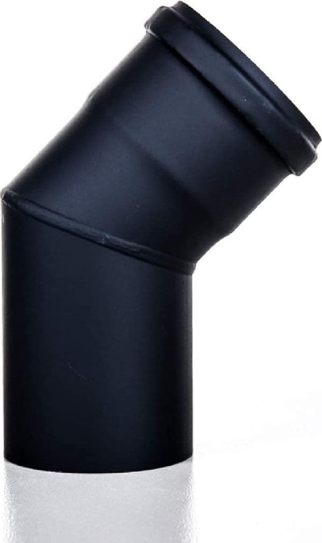 GOMITO STUFA PELLET A 45° NERO OPACO PESANTE MM.1,2 FER 291552 in prodotto EuroStore07 - Alatri, commercioVirtuoso.it