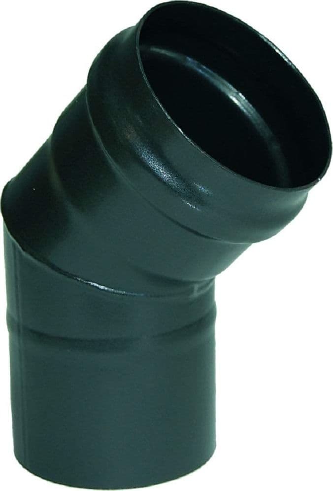 GOMITO STUFA PELLET A 45° NERO OPACO PESANTE MM.1,2 FER 291552 in prodotto EuroStore07 - Alatri, commercioVirtuoso.it