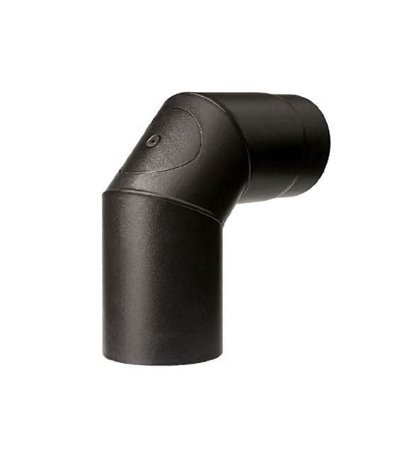 GOMITO STUFE LEGNA 90° ø mm.120 PORCELLANATO NERO OPACO ALA FERR 363204 in prodotto EuroStore07 - Alatri, commercioVirtuoso.it