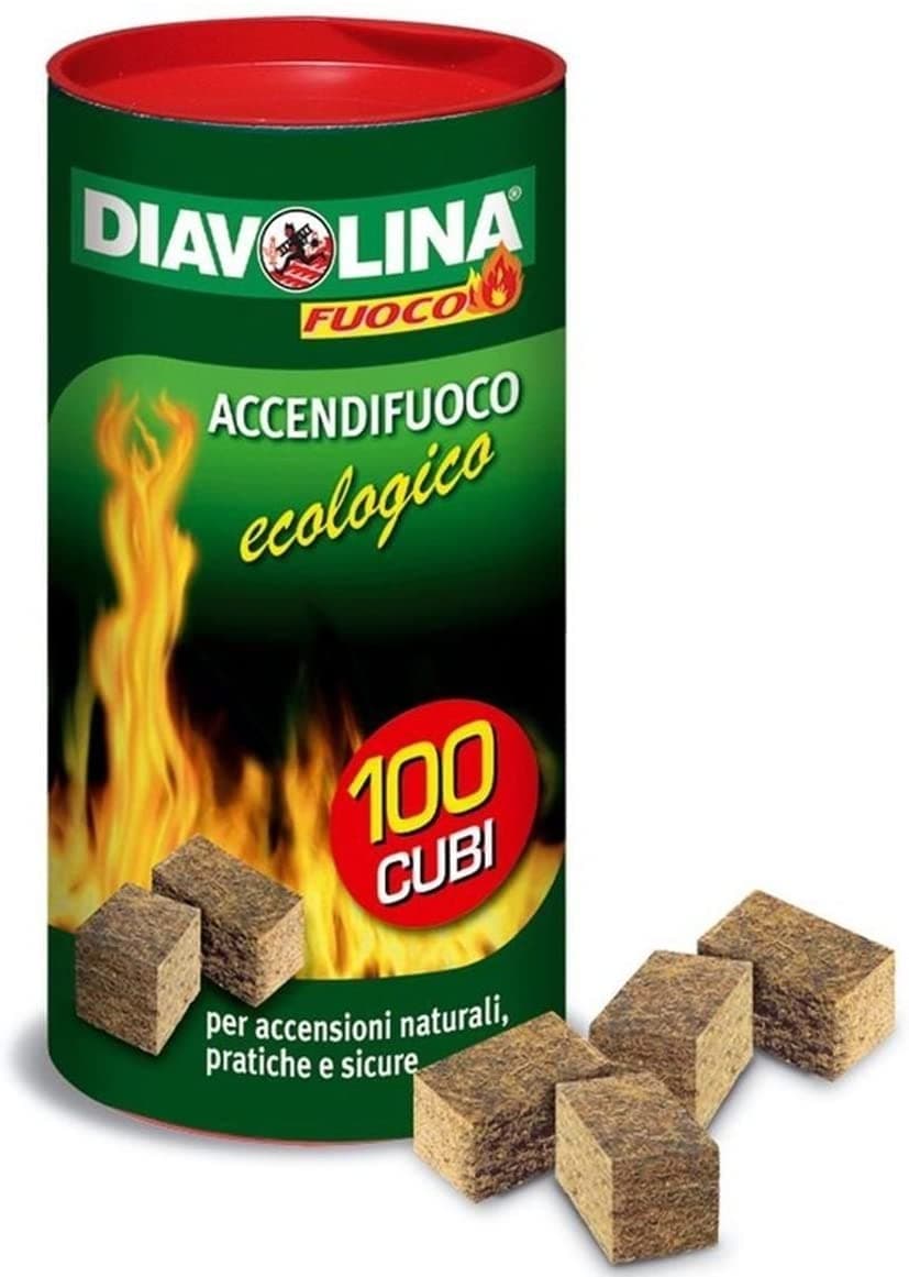 ACCENDIFUOCO DIAVOLINA 100 PZ ORIGINALE ECOLOGICO INODORE FER 295390 in prodotto EuroStore07 - Alatri, commercioVirtuoso.it
