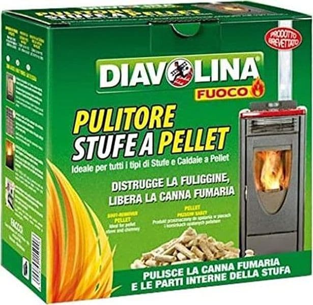 DIAVOLINA PELLET SPAZZACAMINO PER STUFE CALDAIE A PELLET TOGLI FULIGGINE in prodotto EuroStore07 - Alatri, commercioVirtuoso.it