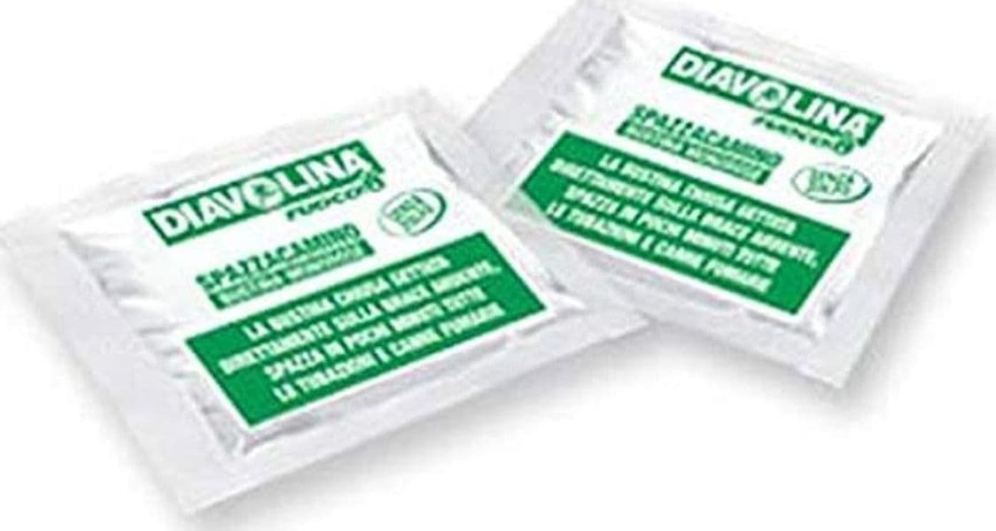 DIAVOLINA TOGLI FULIGGINE DISTRUGGI IN BUSTINA MONODOSE 5 PZ STUFA CAMINO in prodotto EuroStore07 - Alatri, commercioVirtuoso.it
