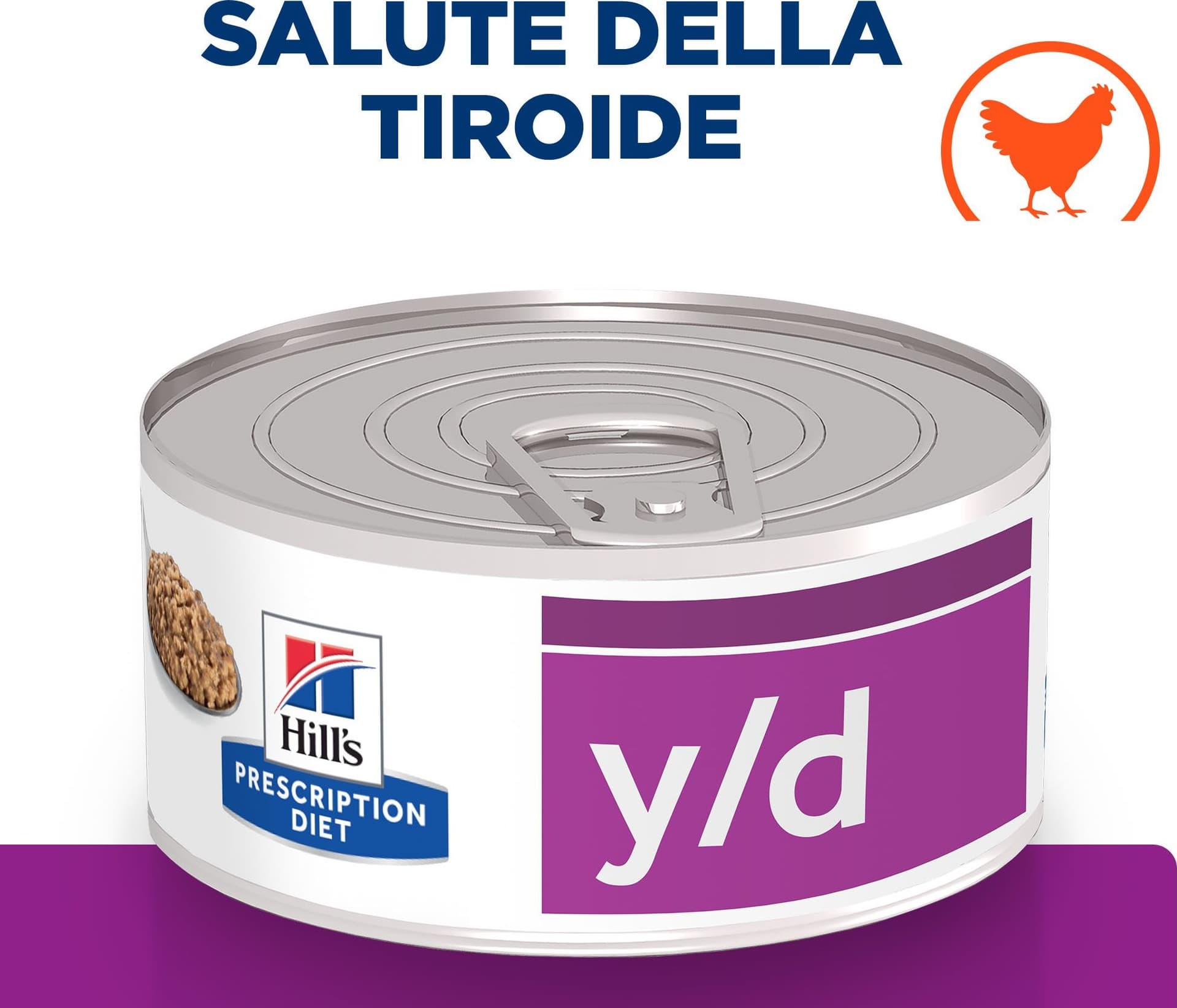 Hill's Prescription Diet Y/D Thyroid Care umido Gatti Adulti pollo 156 gr in Umido 101 Market - Poggibonsi, commercioVirtuoso.it