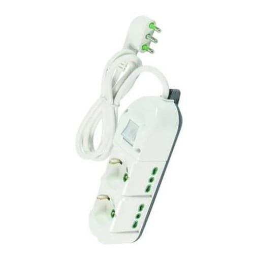 MULTIPRESA 2 BIP. + SCH. + 4 BIP. LATER. CON INT. LINEA RETAIL TRIAX"FER 413794 in prodotto EuroStore07 - Alatri, commercioVirtuoso.it